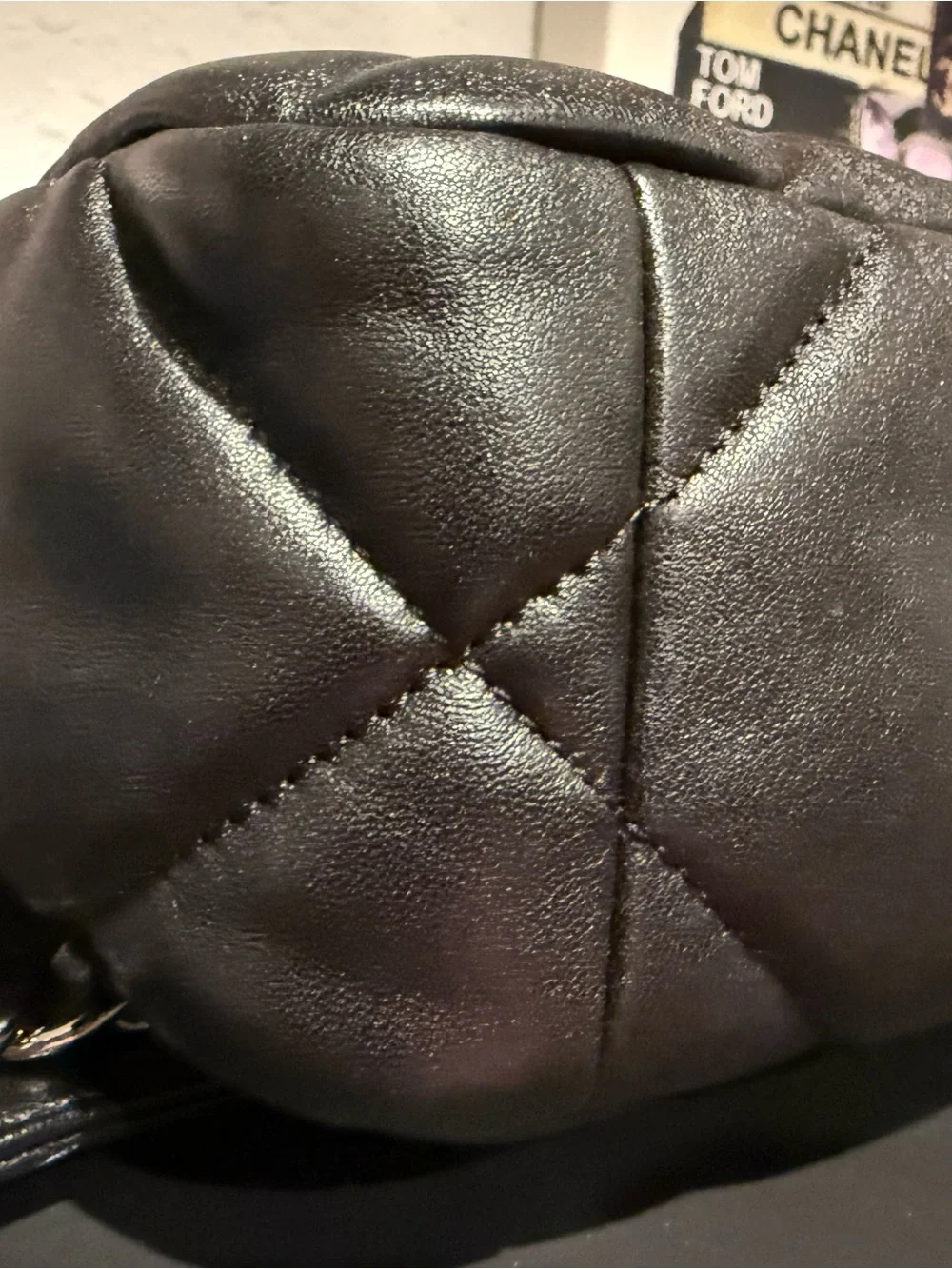 CHANEL 19 Black Quilted Shoulder Bag with Gold Hardware